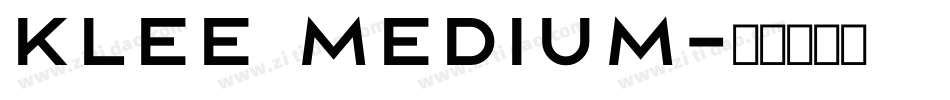 Klee Medium字体转换